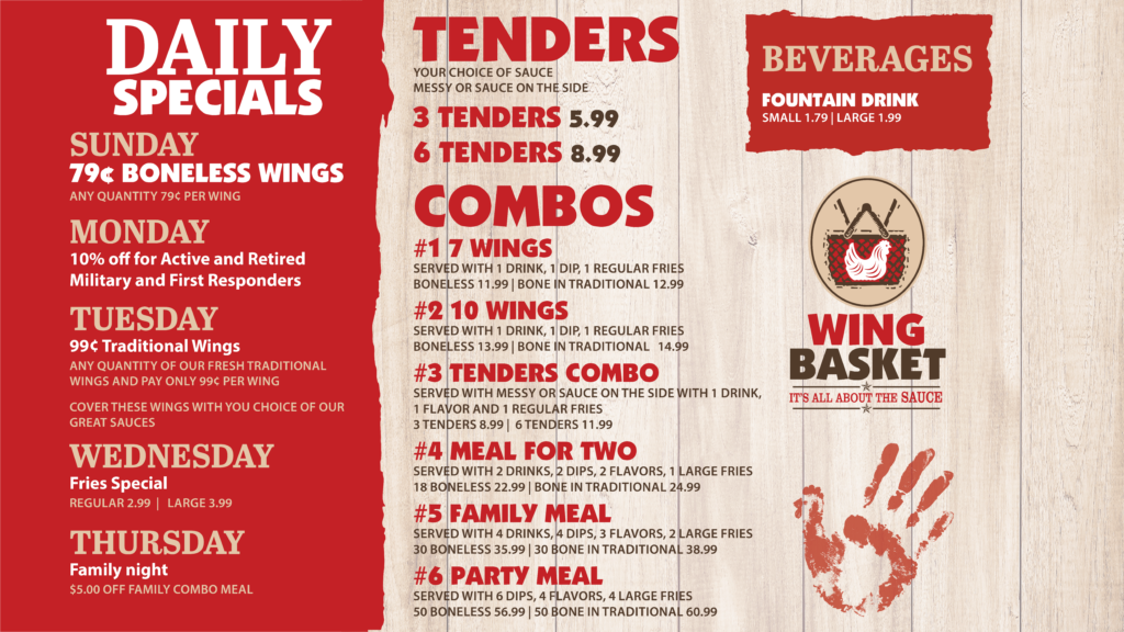Menu WingBasket